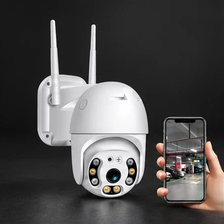 Cameră de supraveghere WiFi, Full HD, rotire 360°, microSD, interior/exterior