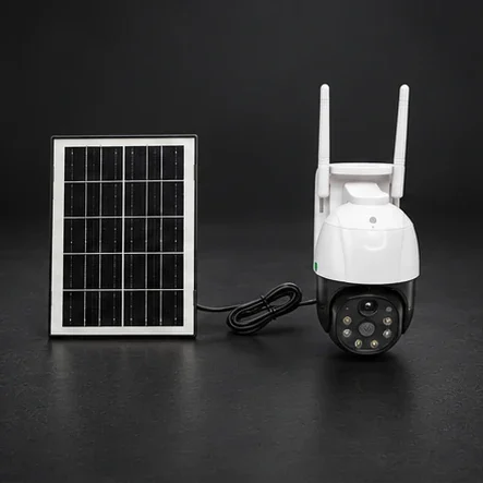 Cameră de supraveghere WiFi solară, 5 MP, PTZ 360°, cu panou solar
