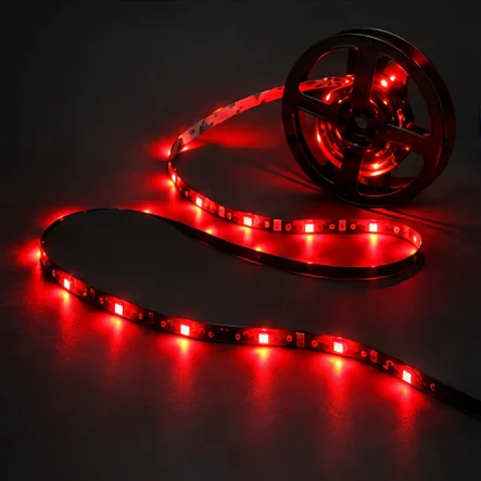 Bandă LED de interior, 5 m, roșie, 320 LED-uri, 12 V, 4, 8 W/m, IP20