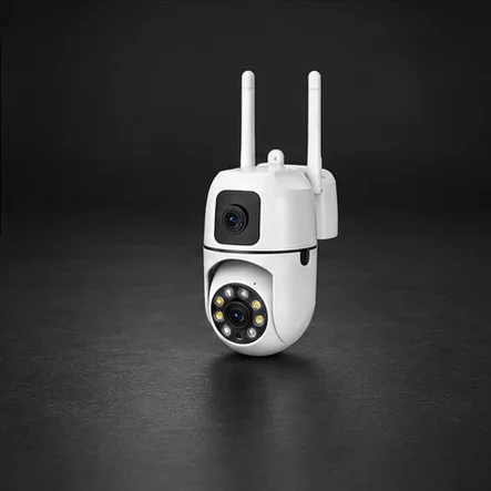 Cameră de supraveghere WiFi, 6 MP, două lentile, rotire 360°, audio bidirecțional