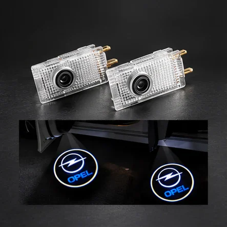 Set 2 lămpi LED cu logo Opel pentru portiere, montaj plug & play