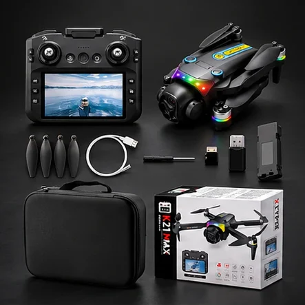 Dronă K21 MAX cu cameră HD, ecran 4, 3″, motoare brushless, autonomie 15 min, rază 200 m