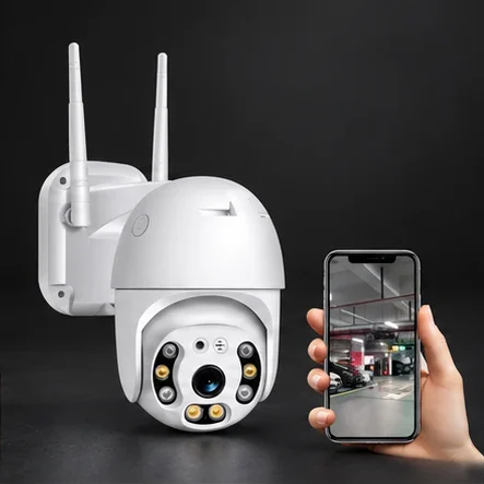 Cameră de supraveghere WiFi, rotire 360°, audio bidirecțional, microSD, interior/exterior