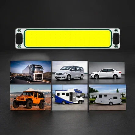 Plafonieră LED auto, 25 cm, 12–24 V, 6500 K, unghi 175°