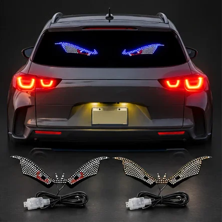 Lampă LED auto decorativă Devil’s Eye, 11 moduri, alimentare USB