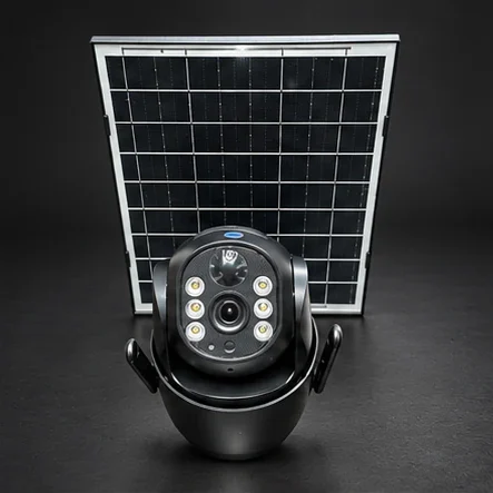 Cameră de supraveghere 4G LTE solară, 5 MP, audio bidirecțional, IP66