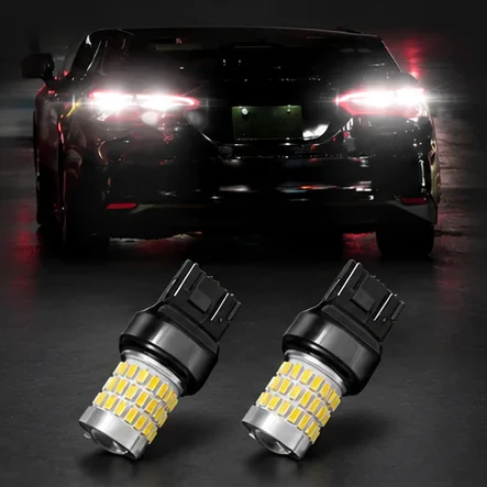 Set becuri LED T20 cu lentilă, filament dublu și CANBUS