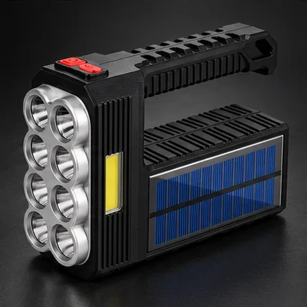 Lanternă de mână Q SD623, 8 LED + COB, reîncărcare solară și USB