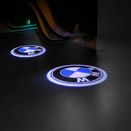 Set 2 lămpi LED cu logo BMW pentru portiere, montaj plug & play